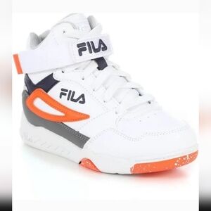 FILA Multiverse Mid-rise Lace Up Orange And Grey Trainers Size 2Y